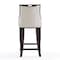 Manhattan Comfort Emperor Bar Stool in Pearl White and Walnut (Set of 3) 3-BS008-PW - alternate 3